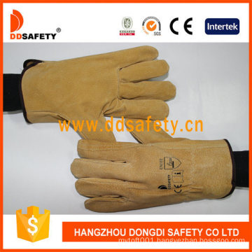 Brown Pig Split Leather Safety Gloves